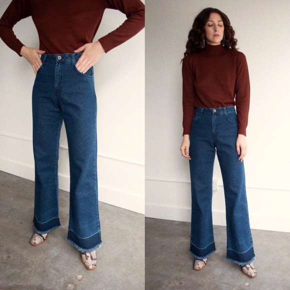 Paloma Wool Marsala High Rise Wide Leg Flare Jeans Size 40 - Picture 1 of 8